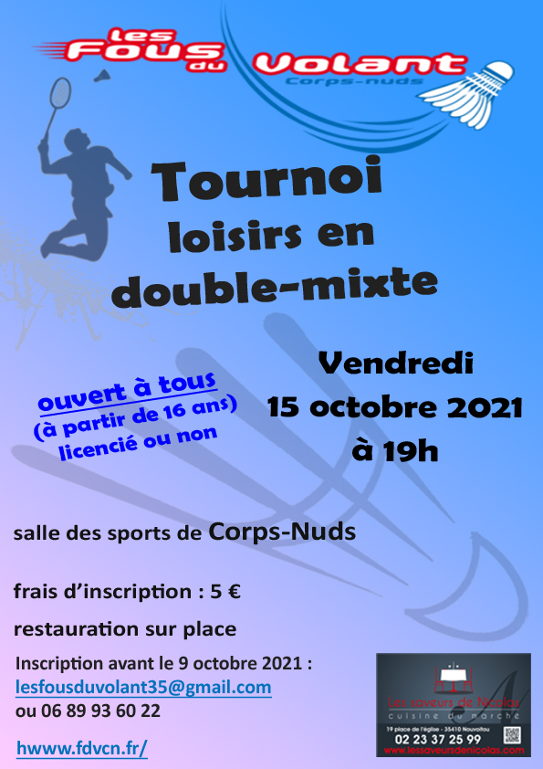 affiche Tournoi Badminton